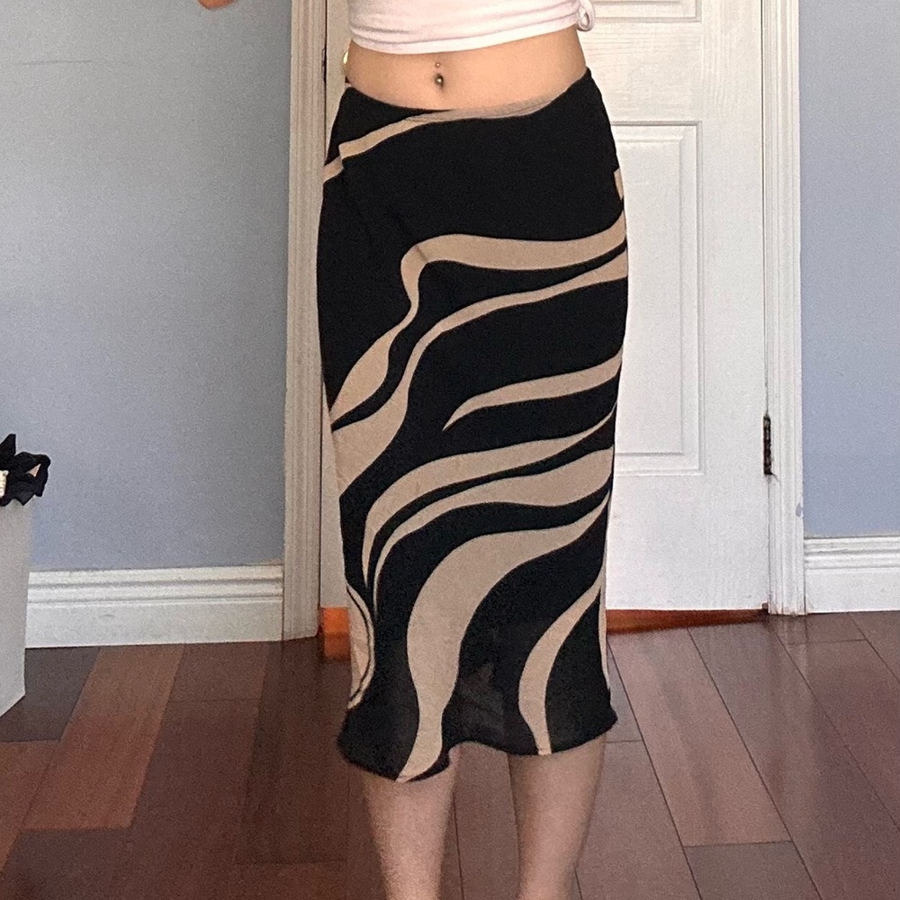 Mesh midi skirt